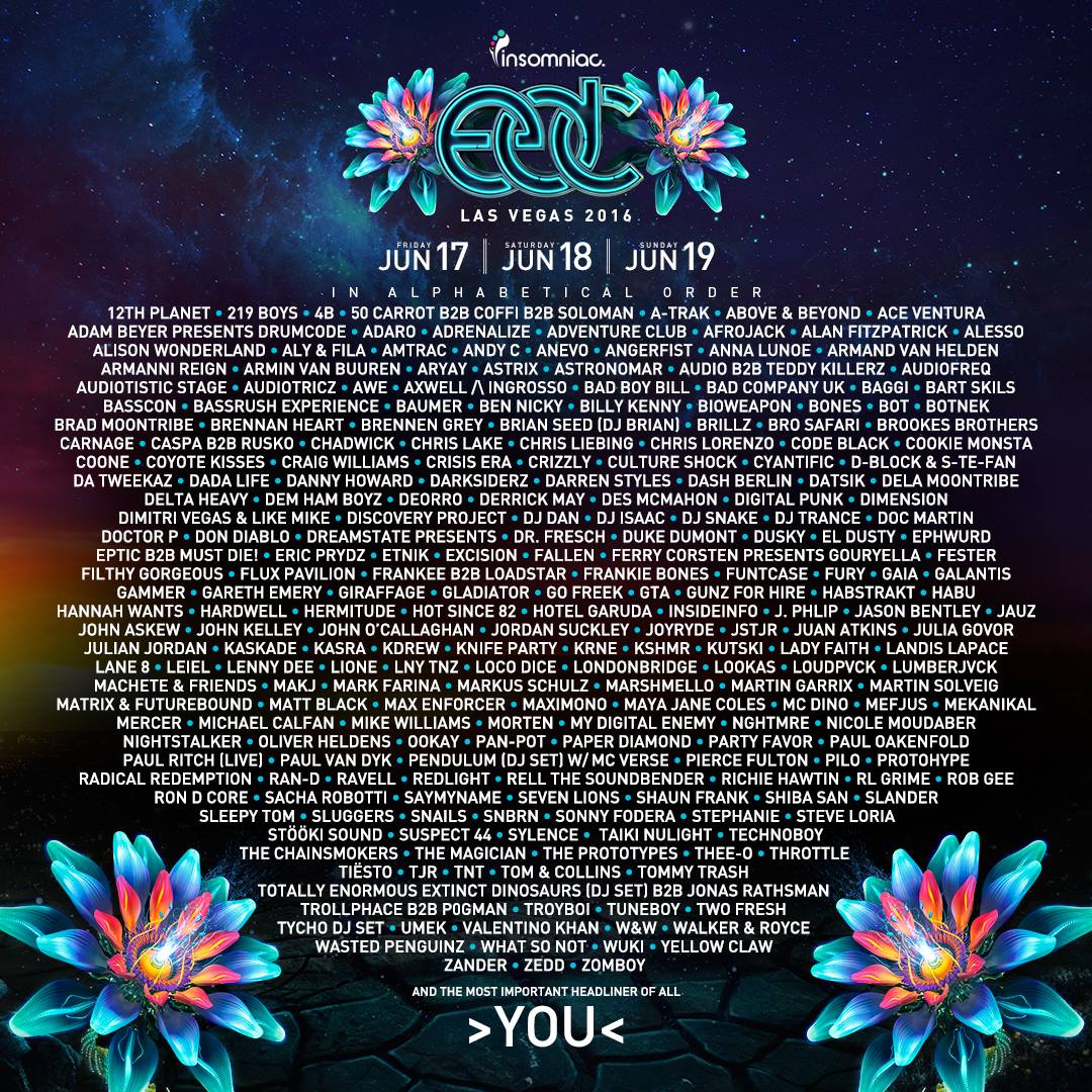 EDC Las Vegas 2016 lineup