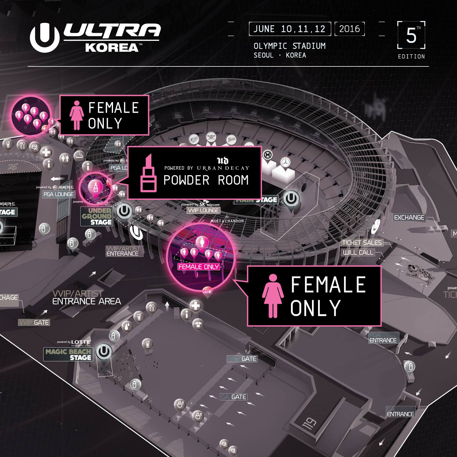 ULTRA KOREA 2016 Women-only area