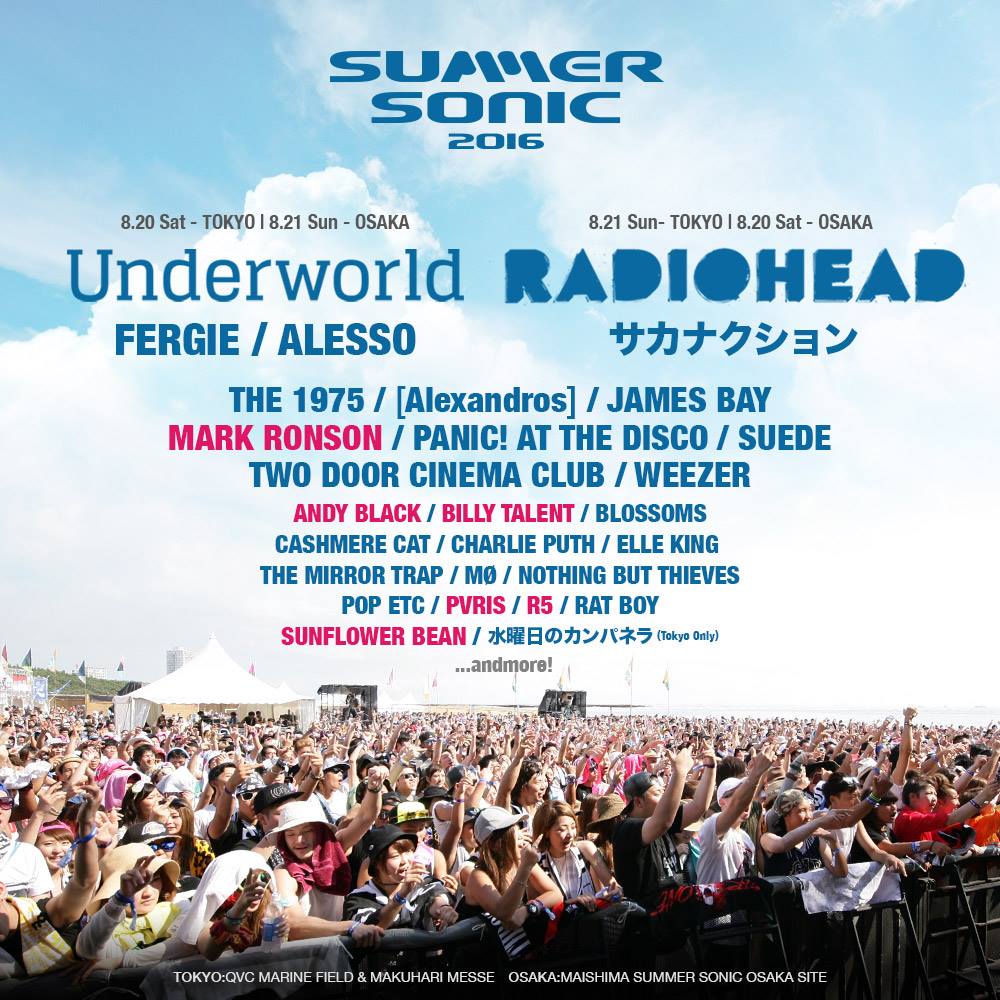 Summer Sonic 2016 third lineup