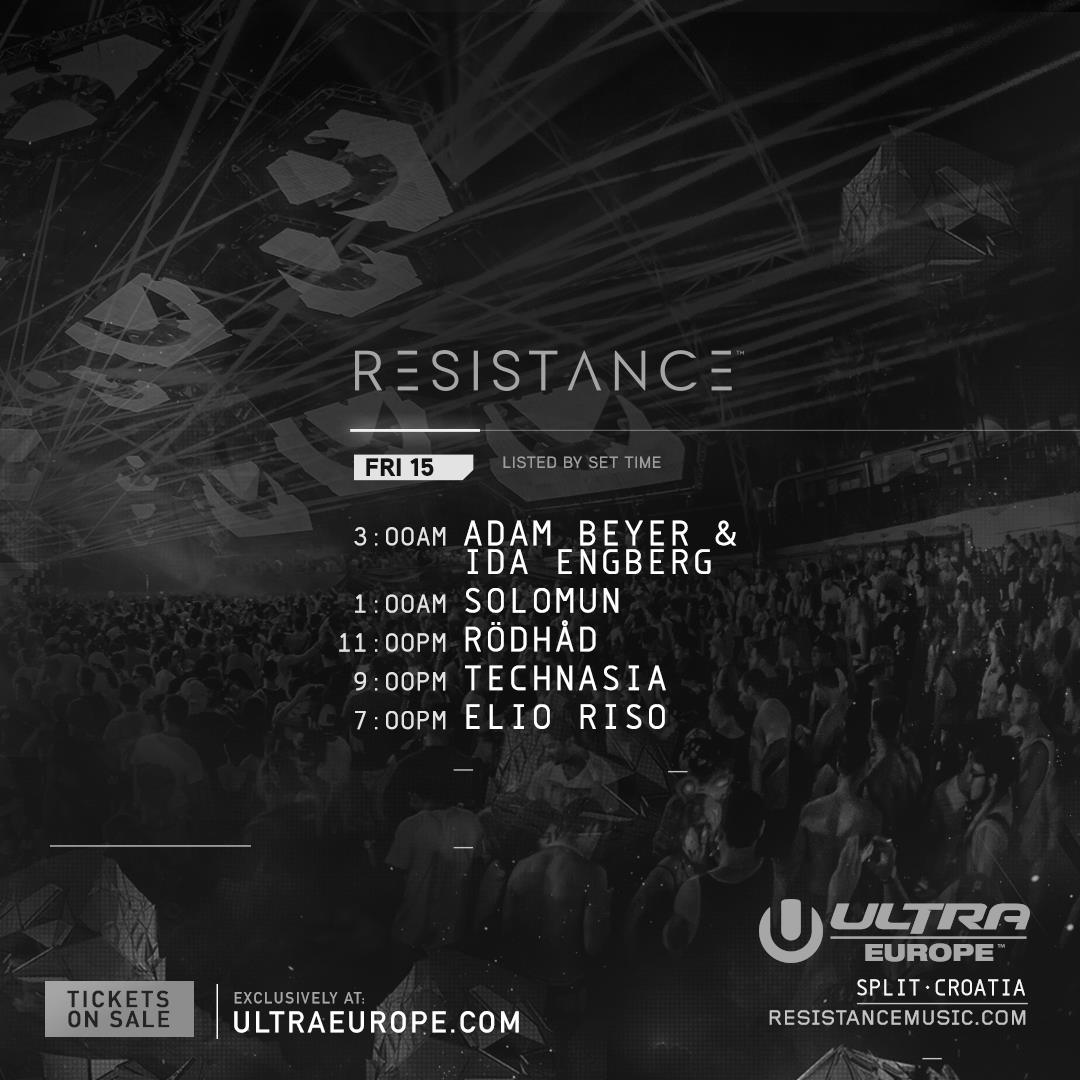 Ultra Europe 2016 Resistance fri