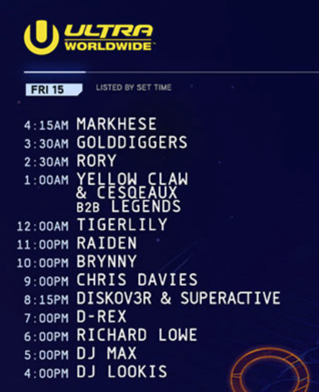 Ultra Europe 2016 Woridwide fri