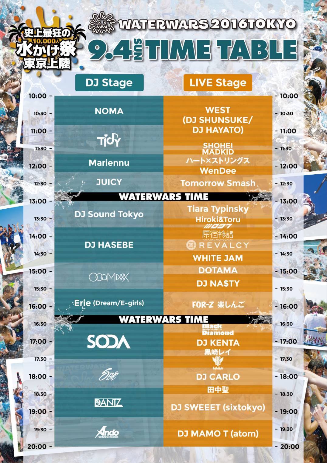 WATERWARS 2016 timetable