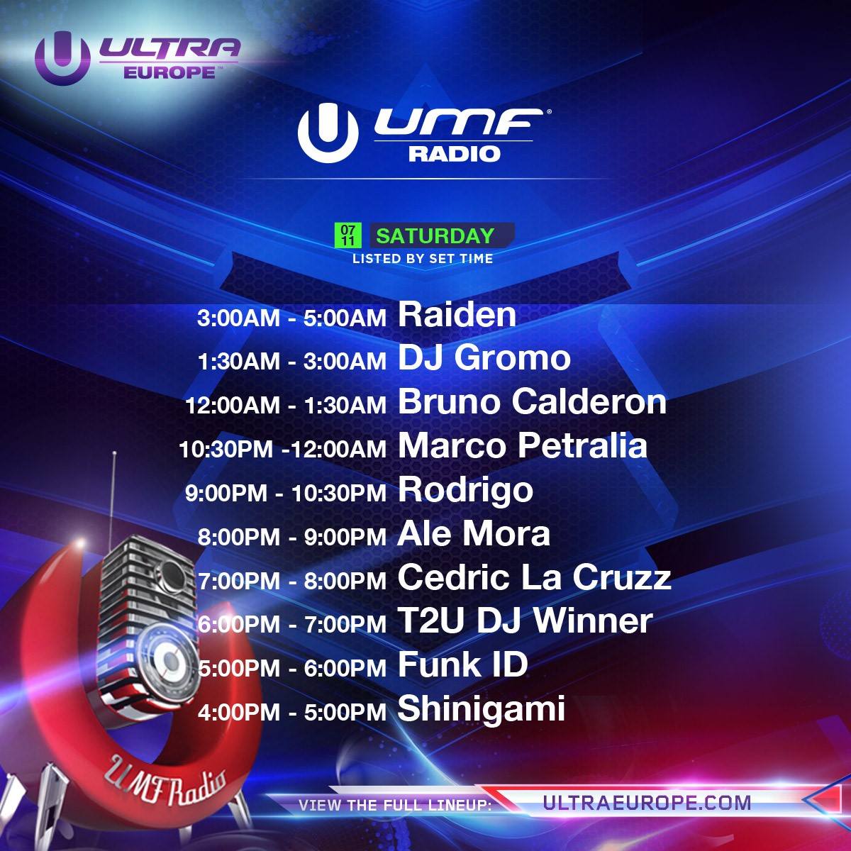 Ultra Europe-radio-saturday